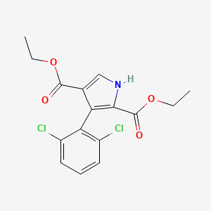 1H-Pyrrole-2,4-dicarboxylic acid, 3-(2,6-dichlorophenyl)-, diethyl ester