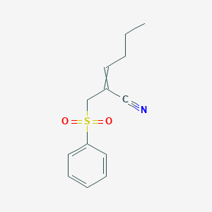 2-[(Benzenesulfonyl)methyl]hex-2-enenitrile