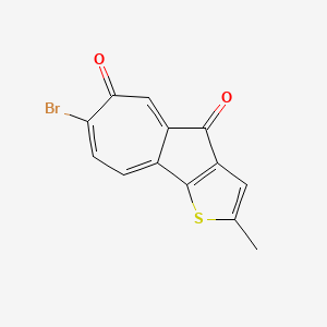 molecular formula C13H7BrO2S B12598481 Azuleno[1,2-b]thiophene-4,6-dione, 7-bromo-2-methyl- CAS No. 647845-16-7