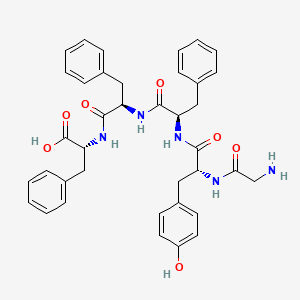 molecular formula C38H41N5O7 B12598499 Glycyl-D-tyrosyl-D-phenylalanyl-D-phenylalanyl-D-phenylalanine CAS No. 644996-91-8