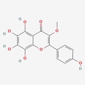 molecular formula C16H12O8 B1259850 4',5,6,7,8-Pentahydroxy-3-methoxyflavone 