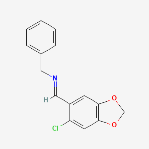 Benzenemethanamine, N-[(6-chloro-1,3-benzodioxol-5-yl)methylene]-