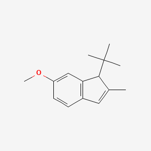 molecular formula C15H20O B12598541 1-tert-Butyl-6-methoxy-2-methyl-1H-indene CAS No. 646507-66-6