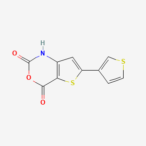 molecular formula C10H5NO3S2 B12598546 6-(Thiophen-3-yl)-2H-thieno[3,2-d][1,3]oxazine-2,4(1H)-dione CAS No. 649757-46-0