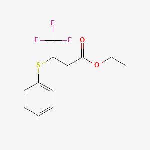 Ethyl 4,4,4-trifluoro-3-(phenylsulfanyl)butanoate