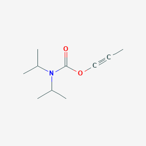 molecular formula C10H17NO2 B12598551 Carbamic acid, bis(1-methylethyl)-, 1-propynyl ester CAS No. 648927-66-6