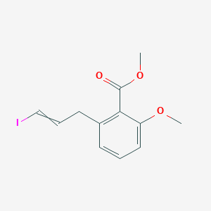 molecular formula C12H13IO3 B12598580 Methyl 2-(3-iodoprop-2-en-1-yl)-6-methoxybenzoate CAS No. 624727-25-9