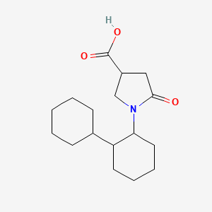 molecular formula C17H27NO3 B12598604 1-[[1,1'-Bi(cyclohexane)]-2-yl]-5-oxopyrrolidine-3-carboxylic acid CAS No. 913741-98-7