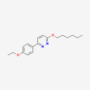 3-(4-Ethoxyphenyl)-6-(hexyloxy)pyridazine