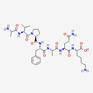 molecular formula C36H57N9O9 B12598627 L-Alanyl-L-valyl-L-prolyl-L-phenylalanyl-L-alanyl-L-glutaminyl-L-lysine CAS No. 651035-77-7