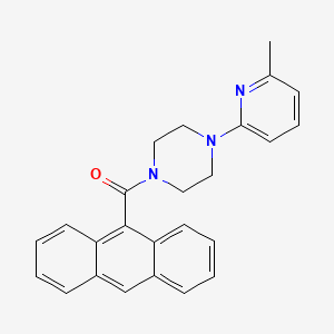 molecular formula C25H23N3O B12598640 Piperazine, 1-(9-anthracenylcarbonyl)-4-(6-methyl-2-pyridinyl)- CAS No. 647854-36-2