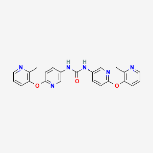 molecular formula C23H20N6O3 B12598678 N,N'-Bis{6-[(2-methylpyridin-3-yl)oxy]pyridin-3-yl}urea CAS No. 646451-03-8