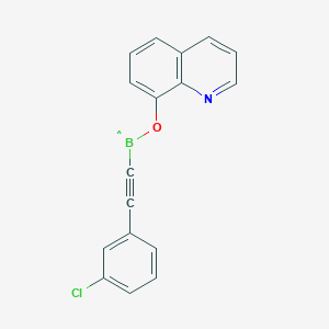 molecular formula C17H10BClNO B12598687 [(3-Chlorophenyl)ethynyl][(quinolin-8-yl)oxy]boranyl CAS No. 873102-01-3