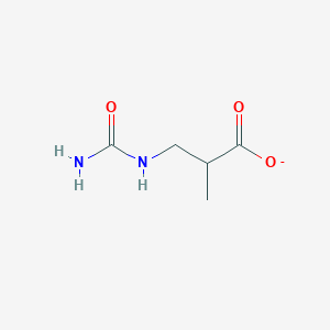 molecular formula C5H9N2O3- B1259869 3-脲基异丁酸酯(1-) 