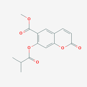 molecular formula C15H14O6 B1259873 药用异丁酸酯 