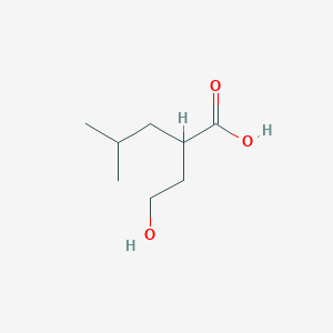 molecular formula C8H16O3 B12598735 2-(2-Hydroxyethyl)-4-methylpentanoic acid CAS No. 905716-53-2