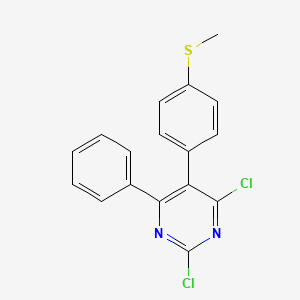 Pyrimidine, 2,4-dichloro-5-[4-(methylthio)phenyl]-6-phenyl-