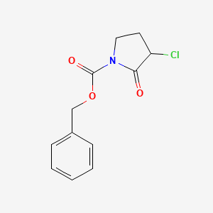 molecular formula C12H12ClNO3 B12598777 Benzyl 3-chloro-2-oxopyrrolidine-1-carboxylate CAS No. 647013-64-7