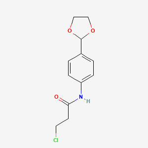 3-chloro-N-[4-(1,3-dioxolan-2-yl)phenyl]Propanamide