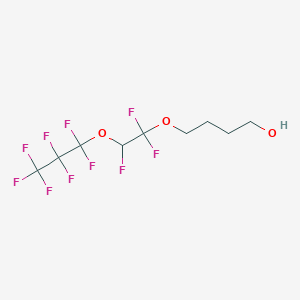 molecular formula C9H10F10O3 B12598867 4-[1,1,2-Trifluoro-2-(heptafluoropropoxy)ethoxy]butan-1-ol CAS No. 640731-95-9