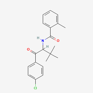 N-[1-(4-Chlorophenyl)-3,3-dimethyl-1-oxobutan-2-yl]-2-methylbenzamide