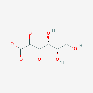 molecular formula C6H7O7- B1259892 2,3-diketo-L-gulonate 