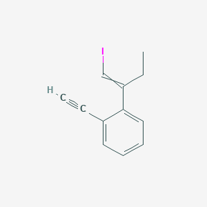 molecular formula C12H11I B12598934 1-Ethynyl-2-(1-iodobut-1-en-2-yl)benzene CAS No. 648933-39-5