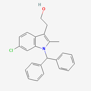 molecular formula C24H22ClNO B12598939 1H-Indole-3-ethanol, 6-chloro-1-(diphenylmethyl)-2-methyl- CAS No. 872675-04-2