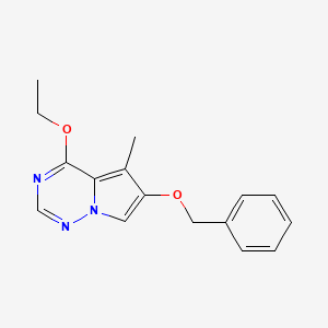 molecular formula C16H17N3O2 B12598947 6-(Benzyloxy)-4-ethoxy-5-methylpyrrolo[2,1-f][1,2,4]triazine CAS No. 649736-46-9