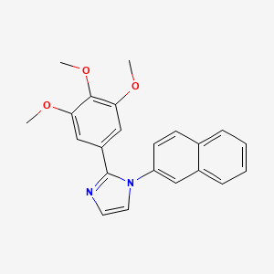 molecular formula C22H20N2O3 B12598963 1-(2-Naphthyl)-2-(3,4,5-trimethoxyphenyl)-1H-imidazole CAS No. 882971-13-3