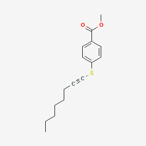 Benzoic acid, 4-(1-octynylthio)-, methyl ester