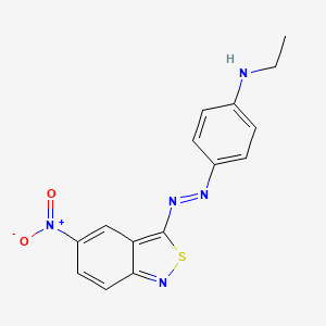 molecular formula C15H13N5O2S B12598992 Benzenamine, N-ethyl-4-[(5-nitro-2,1-benzisothiazol-3-yl)azo]- CAS No. 646996-05-6