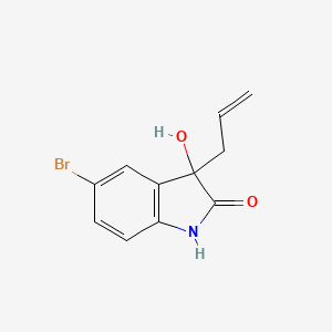 molecular formula C11H10BrNO2 B12599003 5-Bromo-3-hydroxy-3-(prop-2-en-1-yl)-1,3-dihydro-2H-indol-2-one CAS No. 651007-40-8