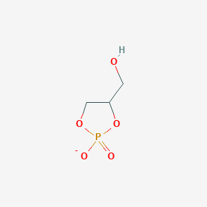molecular formula C3H6O5P- B1259903 Glycerol 1,2-cyclic phosphate(1-) 