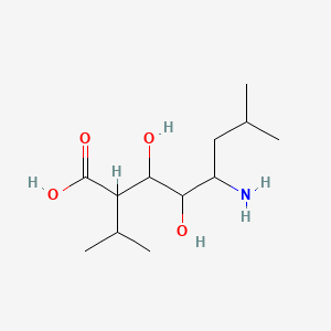 molecular formula C12H25NO4 B1259904 5-Amino-3,4-dihydroxy-7-methyl-2-propan-2-yloctanoic acid 