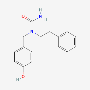 molecular formula C16H18N2O2 B12599060 Urea, N-[(4-hydroxyphenyl)methyl]-N-(2-phenylethyl)- CAS No. 649739-16-2