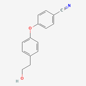 molecular formula C15H13NO2 B12599071 4-[4-(2-Hydroxyethyl)phenoxy]benzonitrile CAS No. 917608-05-0