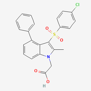 1H-Indole-1-acetic acid, 3-[(4-chlorophenyl)sulfonyl]-2-methyl-4-phenyl-