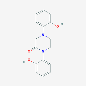 molecular formula C16H16N2O3 B12599086 1,4-Bis(2-hydroxyphenyl)piperazin-2-one CAS No. 878886-68-1