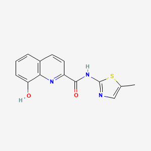 8-Hydroxy-N-(5-methyl-1,3-thiazol-2-yl)quinoline-2-carboxamide