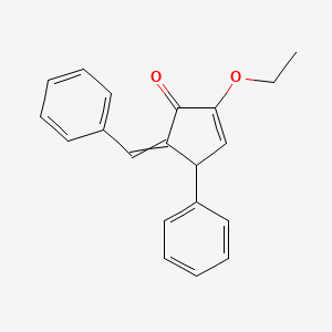 molecular formula C20H18O2 B12599142 5-Benzylidene-2-ethoxy-4-phenylcyclopent-2-en-1-one CAS No. 647024-77-9