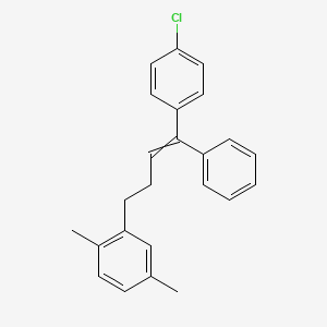 molecular formula C24H23Cl B12599155 2-[4-(4-Chlorophenyl)-4-phenylbut-3-en-1-yl]-1,4-dimethylbenzene CAS No. 649556-22-9