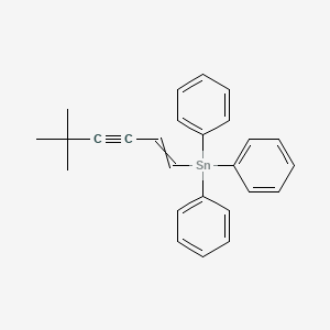 molecular formula C26H26Sn B12599163 (5,5-Dimethylhex-1-en-3-yn-1-yl)(triphenyl)stannane CAS No. 650605-80-4