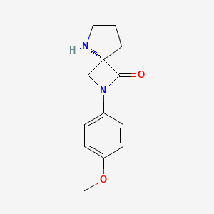 molecular formula C13H16N2O2 B12599209 2,5-Diazaspiro[3.4]octan-1-one, 2-(4-methoxyphenyl)-, (4S)- 