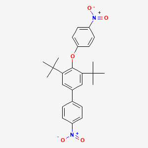 molecular formula C26H28N2O5 B12599218 3,5-Di-tert-butyl-4'-nitro-4-(4-nitrophenoxy)-1,1'-biphenyl CAS No. 905301-42-0