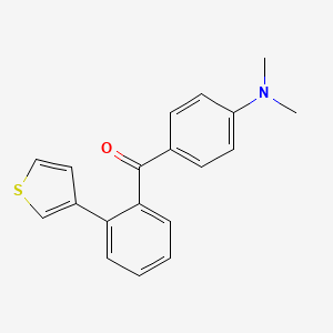 (4-Dimethylaminophenyl)-(2-thiophen-3-yl-phenyl)-methanone