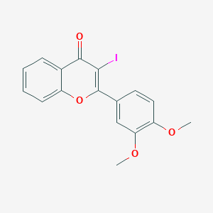 4H-1-Benzopyran-4-one, 2-(3,4-dimethoxyphenyl)-3-iodo-