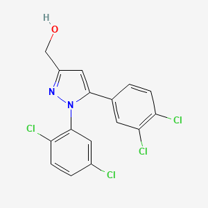 [1-(2,5-Dichlorophenyl)-5-(3,4-dichlorophenyl)-1H-pyrazol-3-yl]methanol