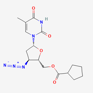 [(2S,3S,5R)-3-azido-5-(5-methyl-2,4-dioxo-pyrimidin-1-yl)tetrahydrofuran-2-yl]methyl cyclopentanecarboxylate