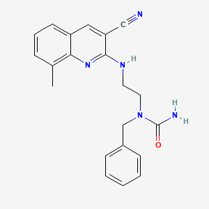 N-Benzyl-N-{2-[(3-cyano-8-methylquinolin-2-yl)amino]ethyl}urea